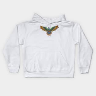 Colored Pencil Phoenix Kids Hoodie